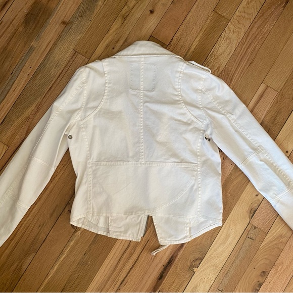 American Eagle White Zip Up Biker Jacket - size XS - Picture 4 of 4